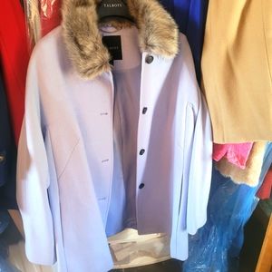 Talbots women's coat with faux fur collar, size 12.